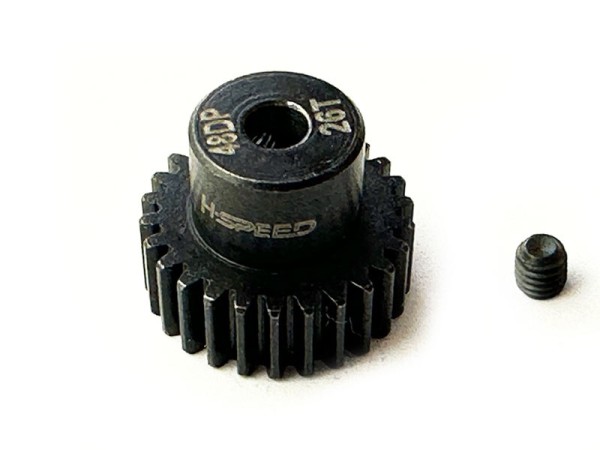 Motorritzel 48dp 26 Zähne, Stahl, Ø3,17mm Welle