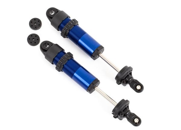 Dämpfer GT-Maxx Alu lang blau eloxiert (komplett montiert o