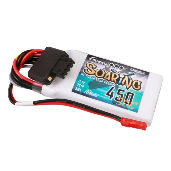 11,1V 450mAh 30C (BEC) G-Tech LiPo, GensAce Soaring
