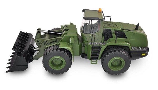 AMEWI Radlader G485E ME Militär 1:14, Teilmetall, 10-Kanal, RTR