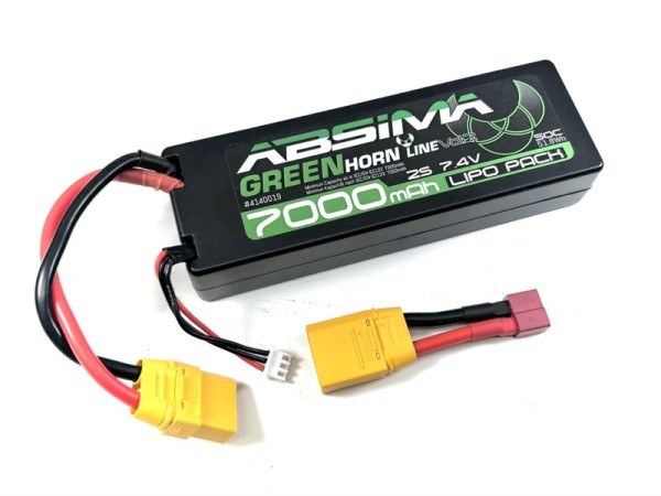 7,4V 7000mAh 50C (XT90 / T-Stecker) (h25,0mm) Hardcase LiPo, Absima