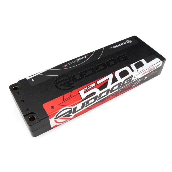 7,4V 5700mAh 150C (h19,5mm) ProStock Ultra-LCG LiPo, RUDDOG Racing