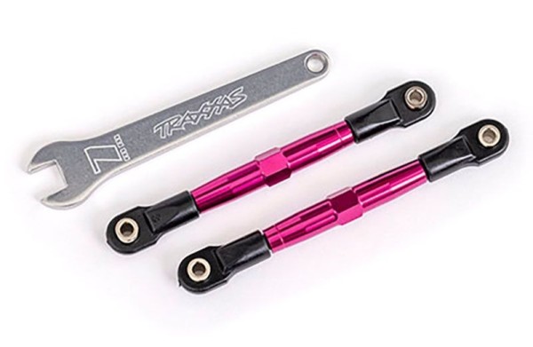 Vorspurstange vo Alurohr pink eloxiert