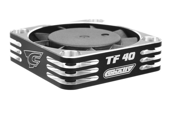 TF-40 40mm Ultra High Speed Ventilator Alu, schwarz/silbern