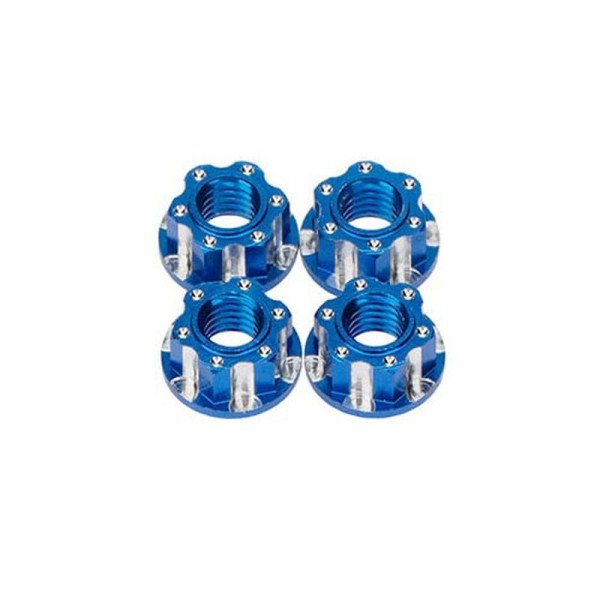 M4 Alu Radmutter blau, gezahnt (4)