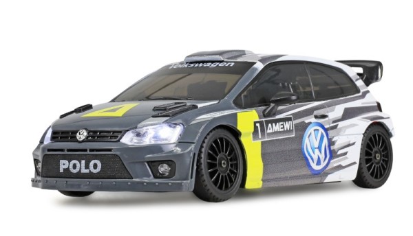 VW Polo R WRC Rallye/Drift 4WD 1:28 RTR grau