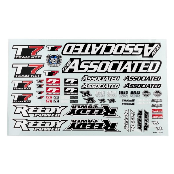 RC10T7 Decal Sheet