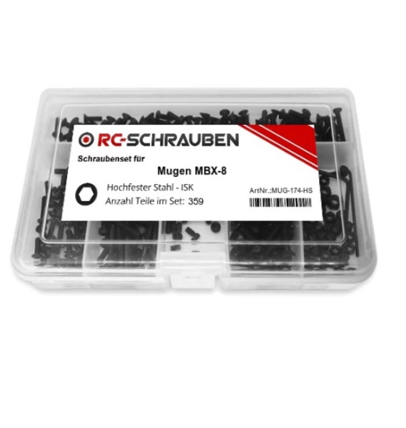 Schrauben-Set Mugen MBX-8 Stahl (359 Teile)