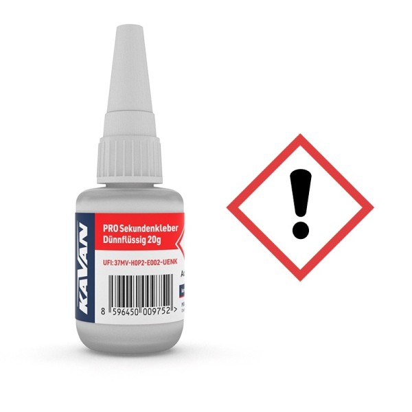 Sekundenkleber (rot) dünnflüssig KAVAN PRO 20g