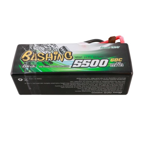 14,8V 5500mAh 60C (XT90) G-Tech Bashing Hardcase LiPo, GensAce