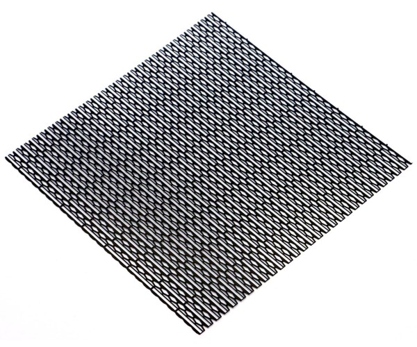 Lüftungsgitter "Diamond" offen schwarz, rostfr. Stahl, 10x10
