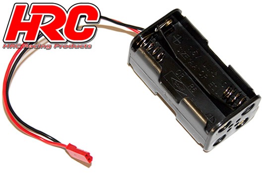 Batteriehalterung für 4 AA Zellen "Würfel", BEC Stecker