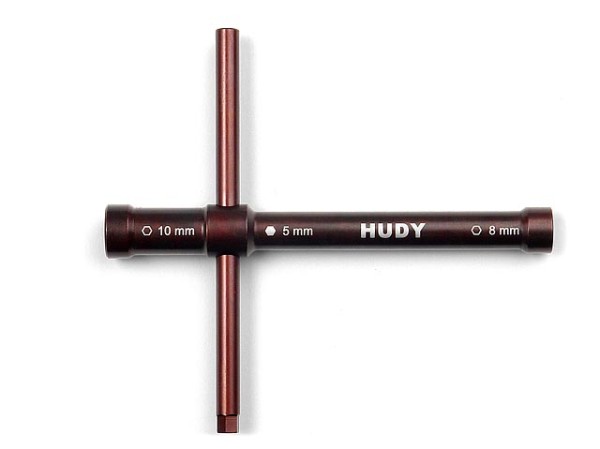 Glühkerzen- und Kupplunsgmutterschlüssel 8 / 10mm, Hudy