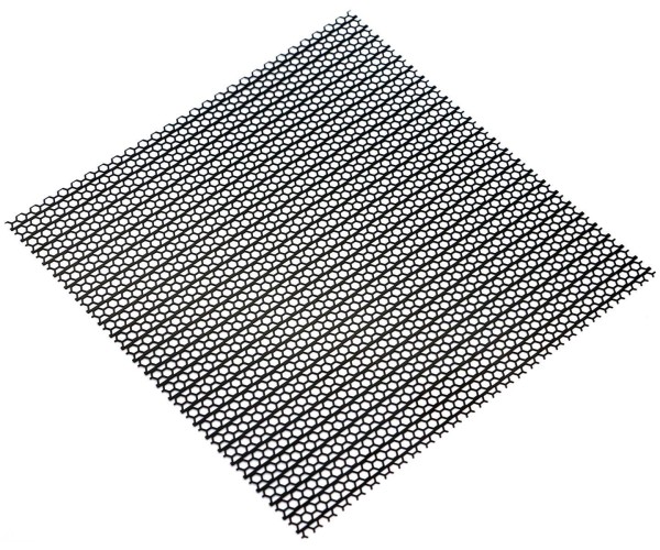 Lüftungsgitter "Hexagon", schwarz, rostfreier Stahl, 10x10cm