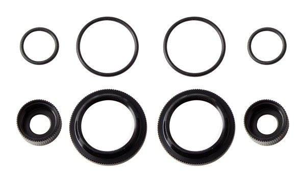 12mm Shock Collar and Seal Retainer Set, Bla