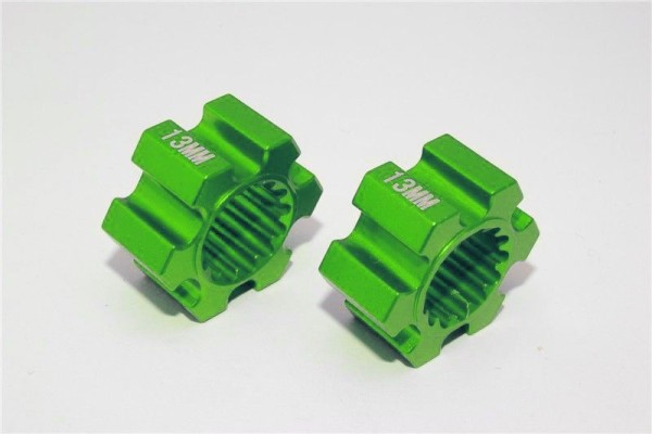 GPM Alu Wheel Sechskant (13mm Thickness) - 2Pcs Grün