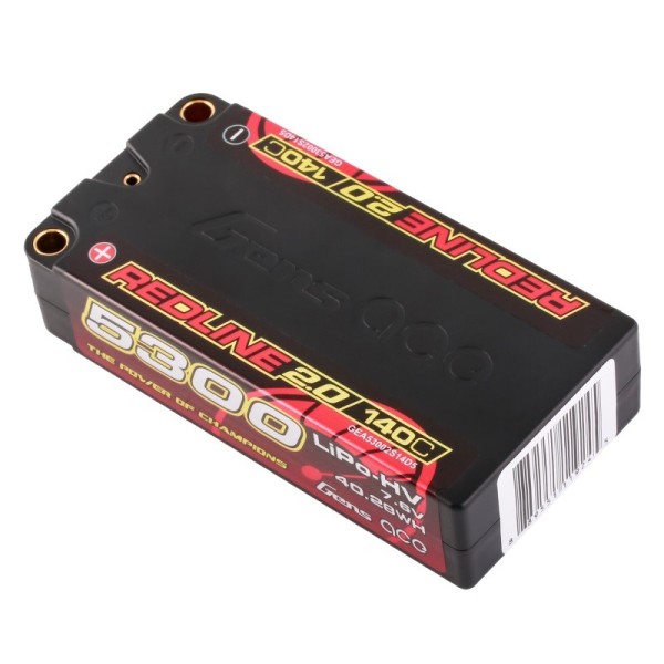 7,6V 5300mAh 140C (h22,5mm) Shorty Hardcase LiPo, Gensace REDLINE 2.0