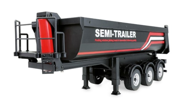 AMEWI Mulden-Sattelauflieger schwarz, für Scania 770 S 1:18