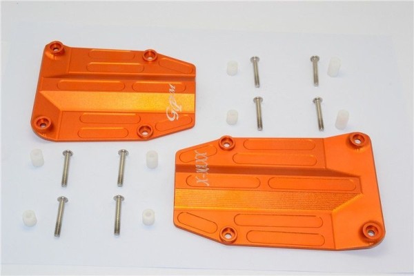 GPM Alu Centre Skid Plate - 2Pcs Set Orange