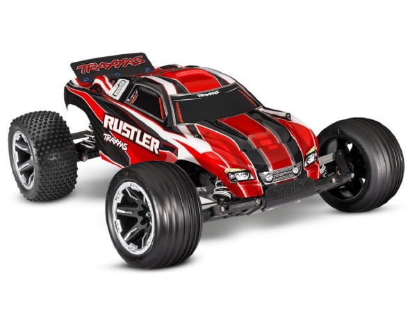 Traxxas Rustler 2WD rot RTR (mit Akku und 4A USB Lader)