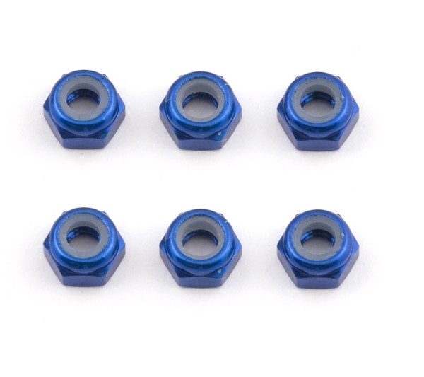 Stoppmutter M3 Aluminium blau