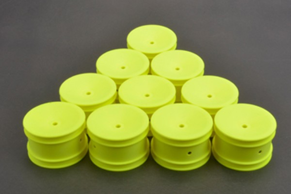 1:10 Heckfelgen gelb 12mm 6-Kant 2,2", Schumacher