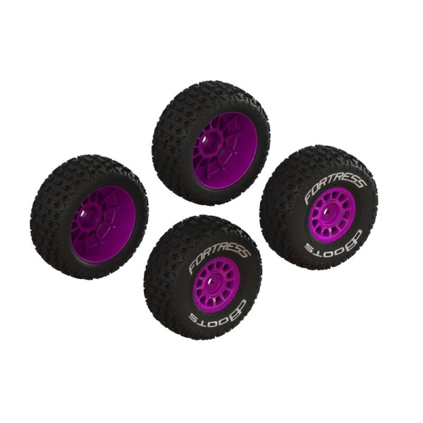 dBoots 'FORTRESS' Komplettrad-Set Purple (2 Paar)