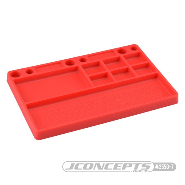 JConcepts Teile Ablage, Gummi, rot, 181x114x12,5mm