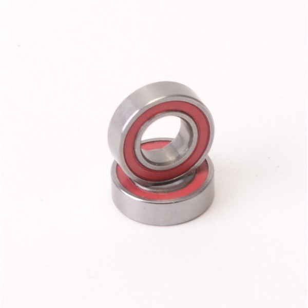 Kugellager 5 x 10 x 3 mm mit roten Dichtscheiben (2)