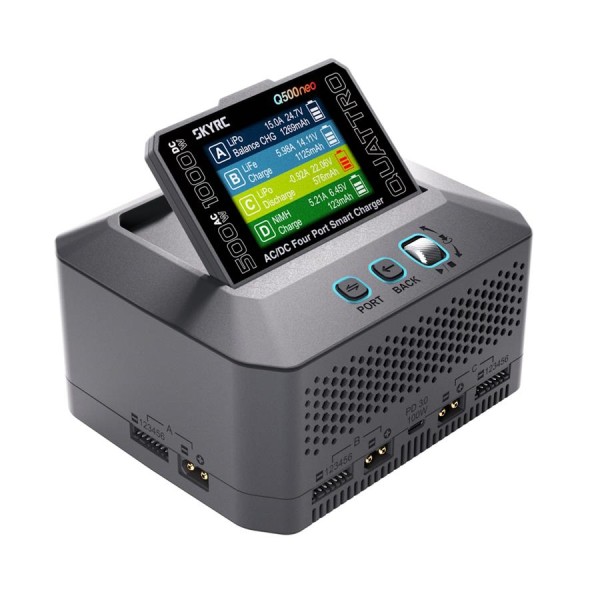 SkyRC Q500neo Quad Ladegerät (2x 15A/2x25A/ 500/1000W) 12/230V