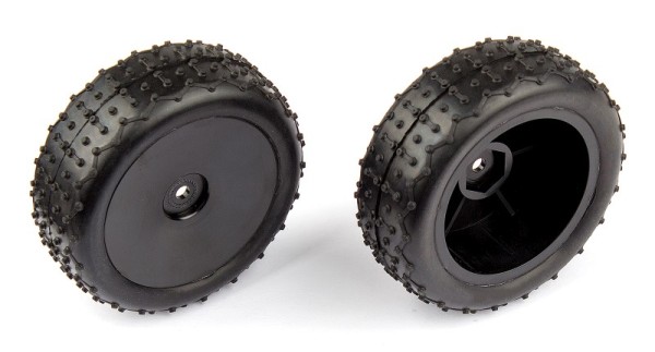 Wide Mini Pin Tires, mounted