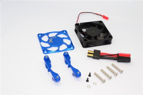 GPM Alu Motor Heatsink With Cooling Fan - 1 Set Blau