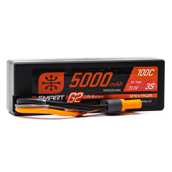 11,1V 5000mAh 100C Smart G2 LiPo Hard Case IC5