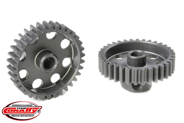Motorritzel ALU 48dp 34Z Ø3,17mm Welle, AL7075 hart eloxiert