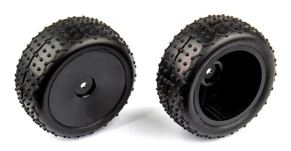 Narrow Mini Pin Tires, mounted