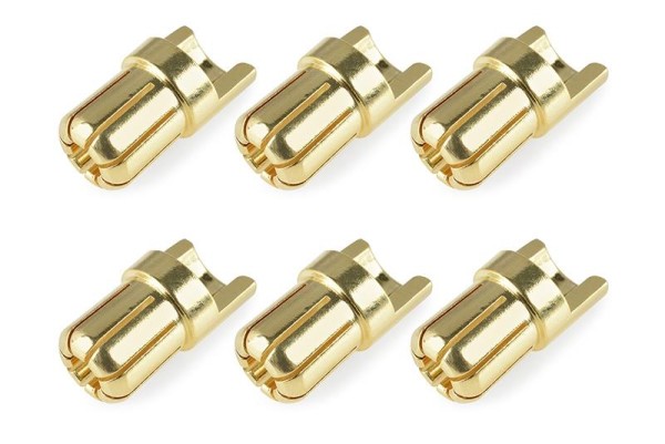 Goldstecker 6,5mm geschlitzt, 6 Stück