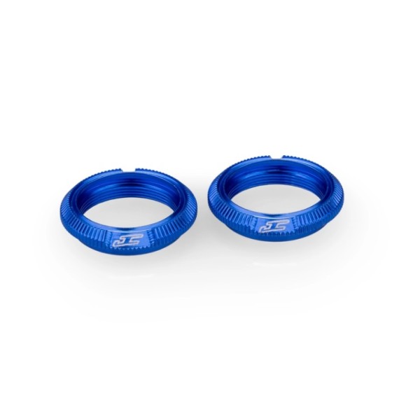 JC 13mm Alu Rändelmuttern für Dämpfer blau (2)