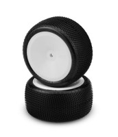 1:10 „Fuzz Bite LP" Heck-Komplettrad pink (med-soft), weiße Felge 1:10 „Fuzz Bite LP" Heck-Komplettrad pink (med-soft), weiße Felge