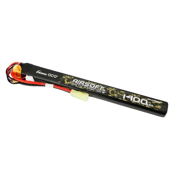 Airsoft LiPo 11,1V 1400mAh 25/80C Mini-Tamiya Stecker, GensAce