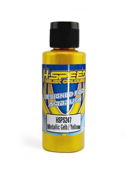 Lexan Airbrush Farbe 60 ml Metallic Gelb / Yellow