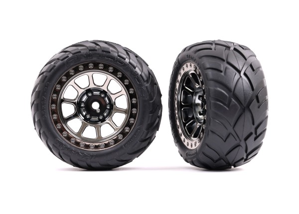 Anaconda Reifen auf Felge Bandit 2.2 Schwarz-Chrom hi medium