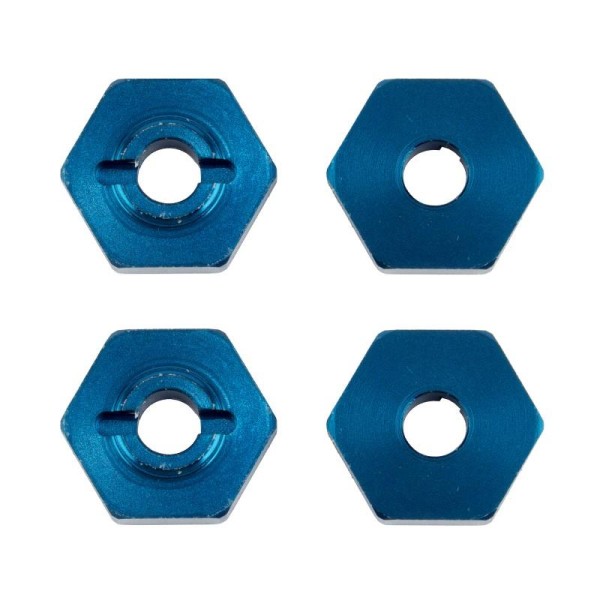 FT 1:14 Wheel Hexes, blue aluminum