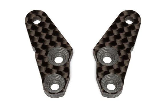 RC8 Lenkhebelrame +2° Graphite