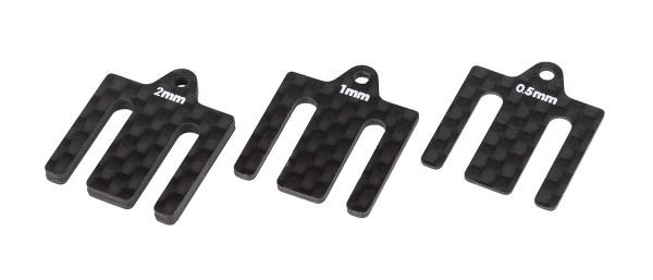 B7/.1 FT Front Bulkhead Shims, carbon fiber