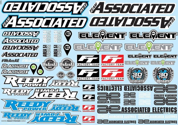 Dekorbogen Team Associated AE Branding