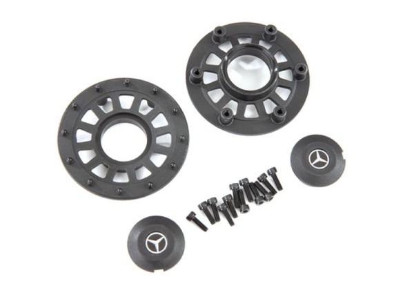Center-Kappen (2)/ Beadlock-Ringe (2) (benötigt #8255A Radac
