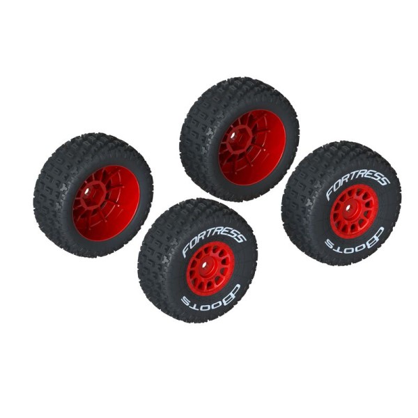 dBoots 'FORTRESS' Komplettrad-Set Red (2 Paar)