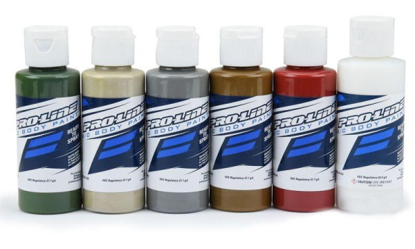 Pro-Line "Mililtary Color" Set, Airbrush Lexanfarbe, 6x60ml