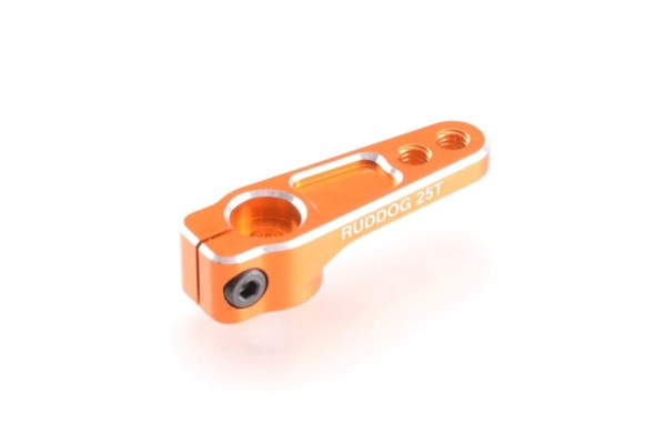 Aluminium Servo Horn 25 Zähne orange, mit Klemmschraube