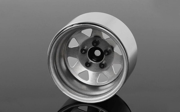 1.9" 5 Lug Deep Dish Stahl Beadlock Felge, silber, RC4WD